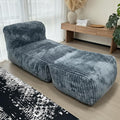 Large Memory Foam Bean Bag Chair for Adults – Big Lounger Sofa Seat for Living Room, Bedroom, or Balcony (Dark Gray)