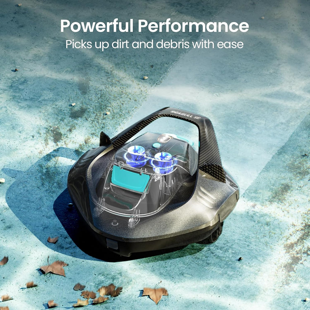 AIPER Cordless Robotic Pool Vacuum, Self-Parking Technology, Portable, Ideal for Above-Ground Flat Pool up to 40 Feet(Renewed)