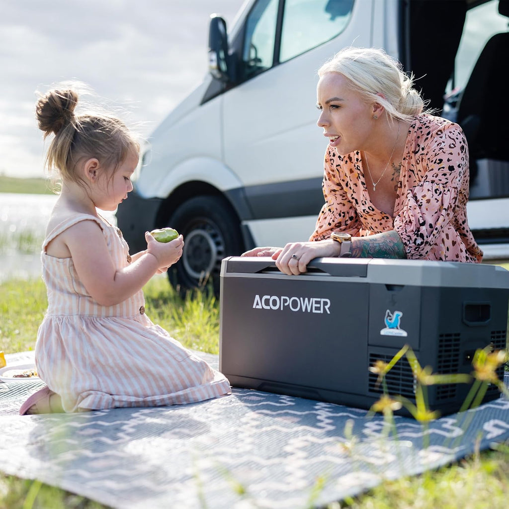 CHERY INDUSTRIAL.COM Car Refrigerator 12 Volt Car Freezer Portable Refrigerator Electric Cooler App Control -4℉-43℉ for Travel Camping Road Trip，28QT(26L),with Battery