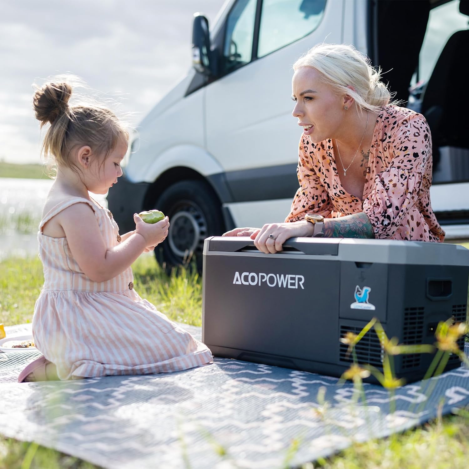CHERY INDUSTRIAL.COM Car Refrigerator 12 Volt Car Freezer Portable Refrigerator Electric Cooler App Control -4℉-43℉ for Travel Camping Road Trip，28QT(26L),with Battery
