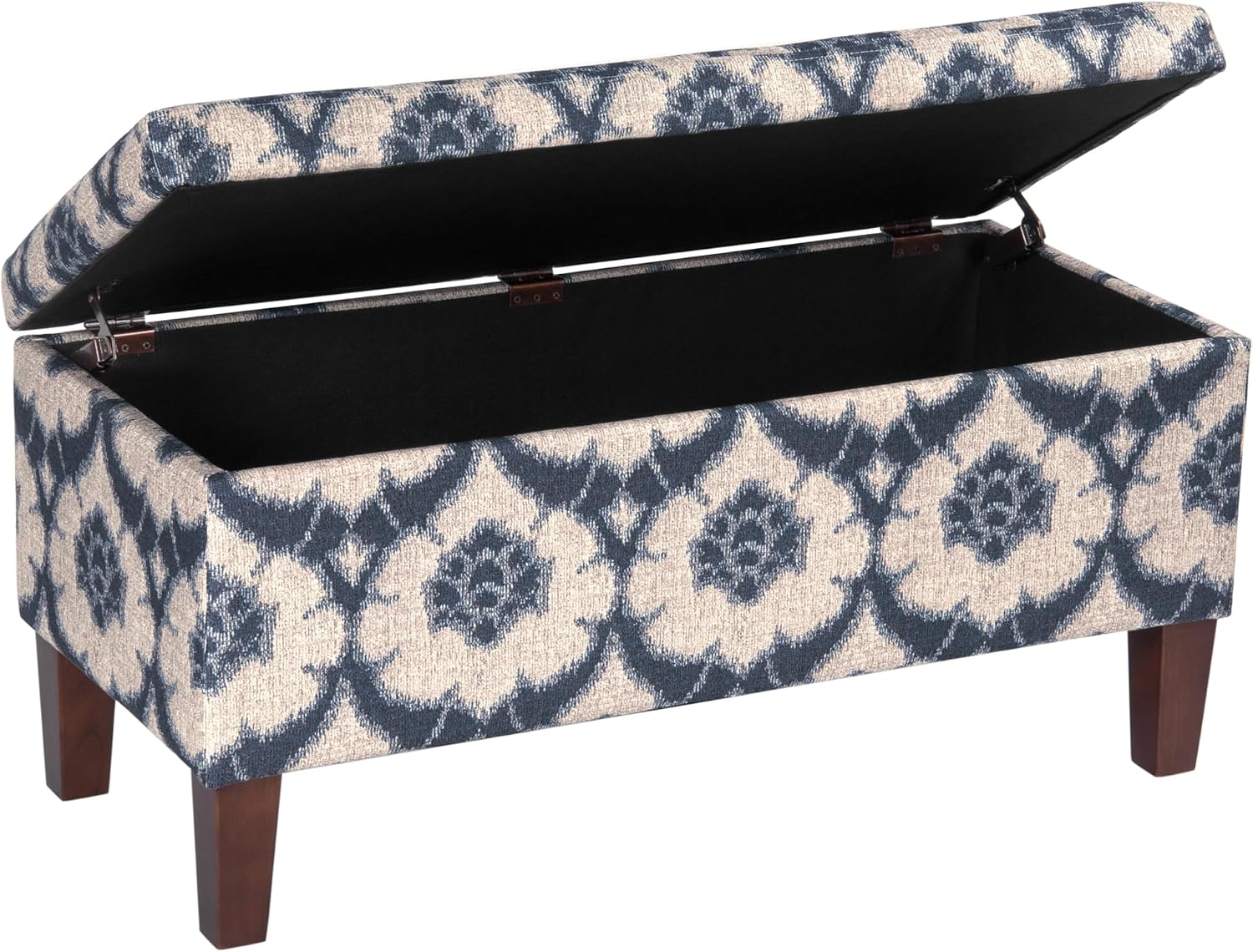 HomePop Large Decorative Storage Bench - Blue Medallion Print
