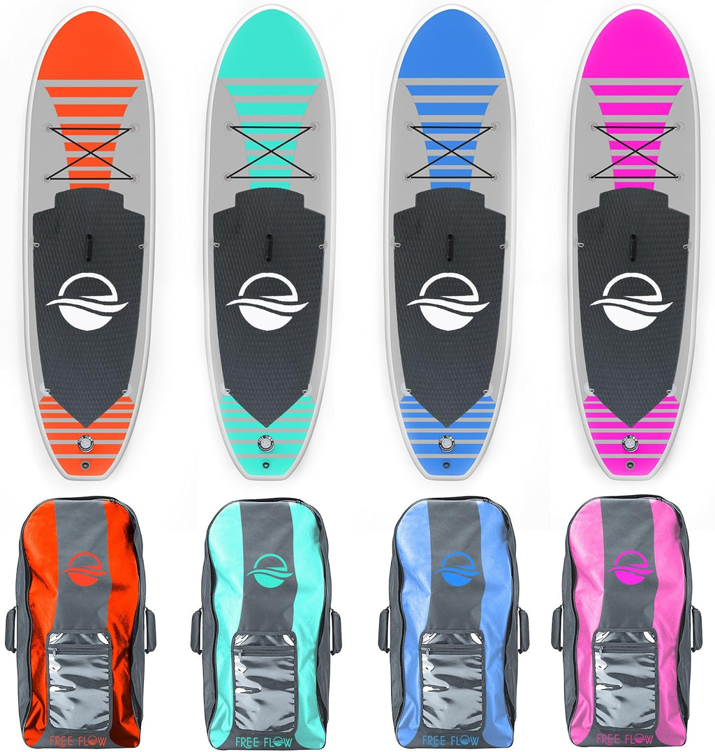 SereneLife 10' Inflatable Stand Up Paddle Board 2-Pack with Premium SUP Accessories – 32' Wide Stable Design with Non-Slip EVA Deck Pad for Youth and Adults, 350 lbs. Capacity Each
