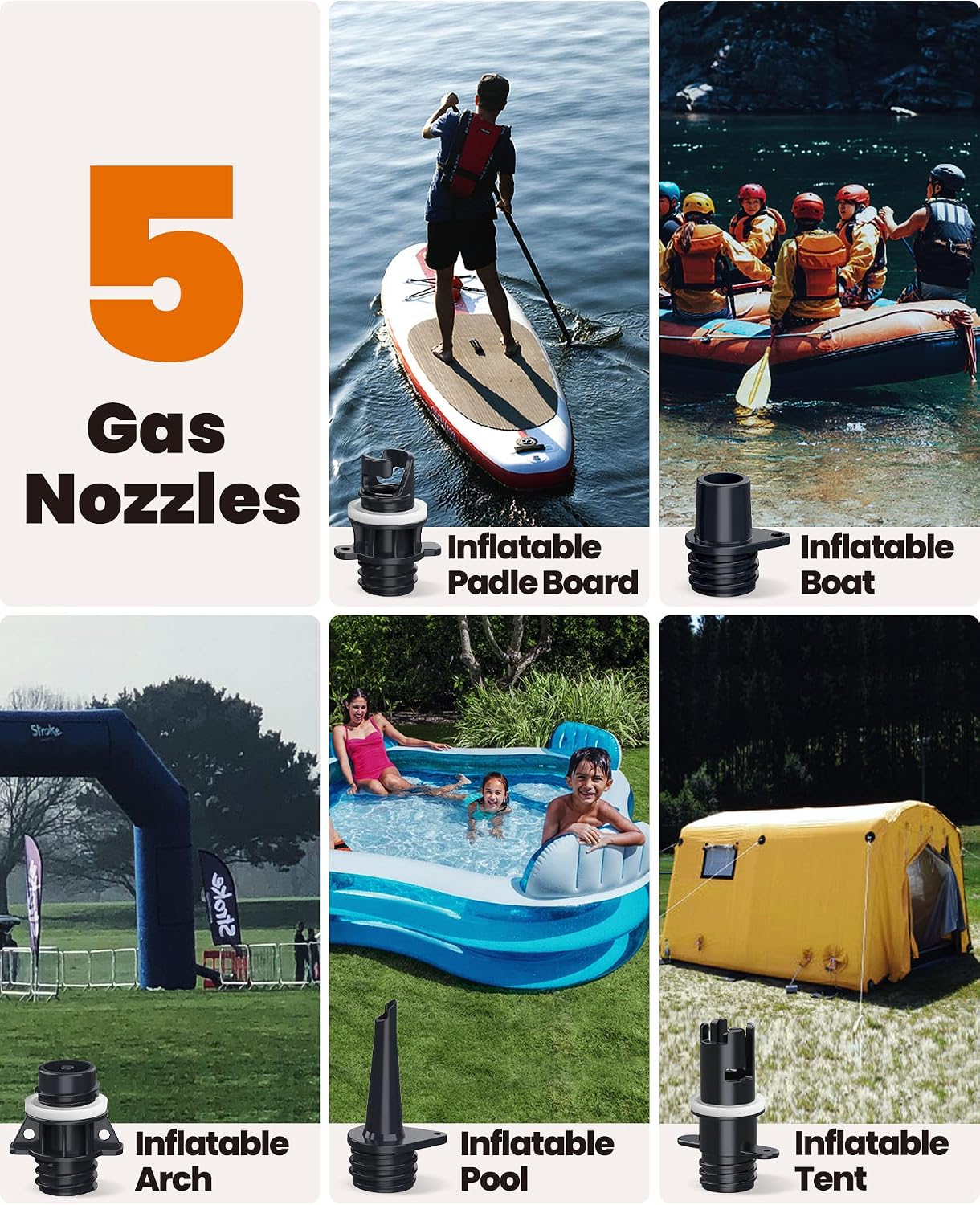 OutdoorMaster 16PSI High Pressure SUP Air Pump with Rechargeable Battery The Whale - Intelligent Dual Stage Inflation & Auto-Off Feature and Deflation Function for Inflatable Stand Up Paddle Boards