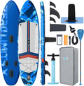 ZLX 11'6'x35' Ultra Wide Inflatable Stand Up Paddle Board | Stable Non-Slip Deck Pad, Unique Fin System, Premium SUP Accessories & Backpack - Upgraded Pump for Adults, All Skill Levels