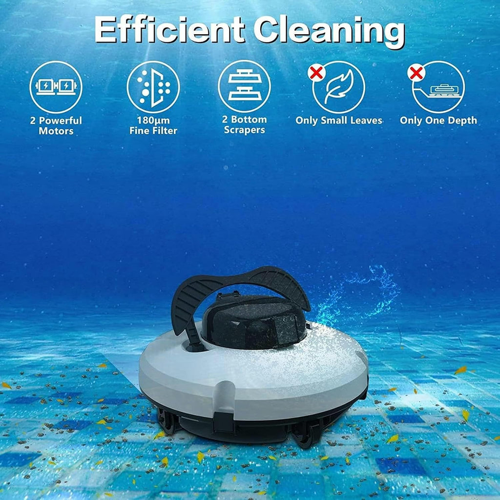Fully Wall Climbing Pool Cleaning Robot, Ideal for Pools up to 860 Sq.Ft – Intelligent Pool Vacuum Cleaner with Upgraded Ultra-Fine Filters