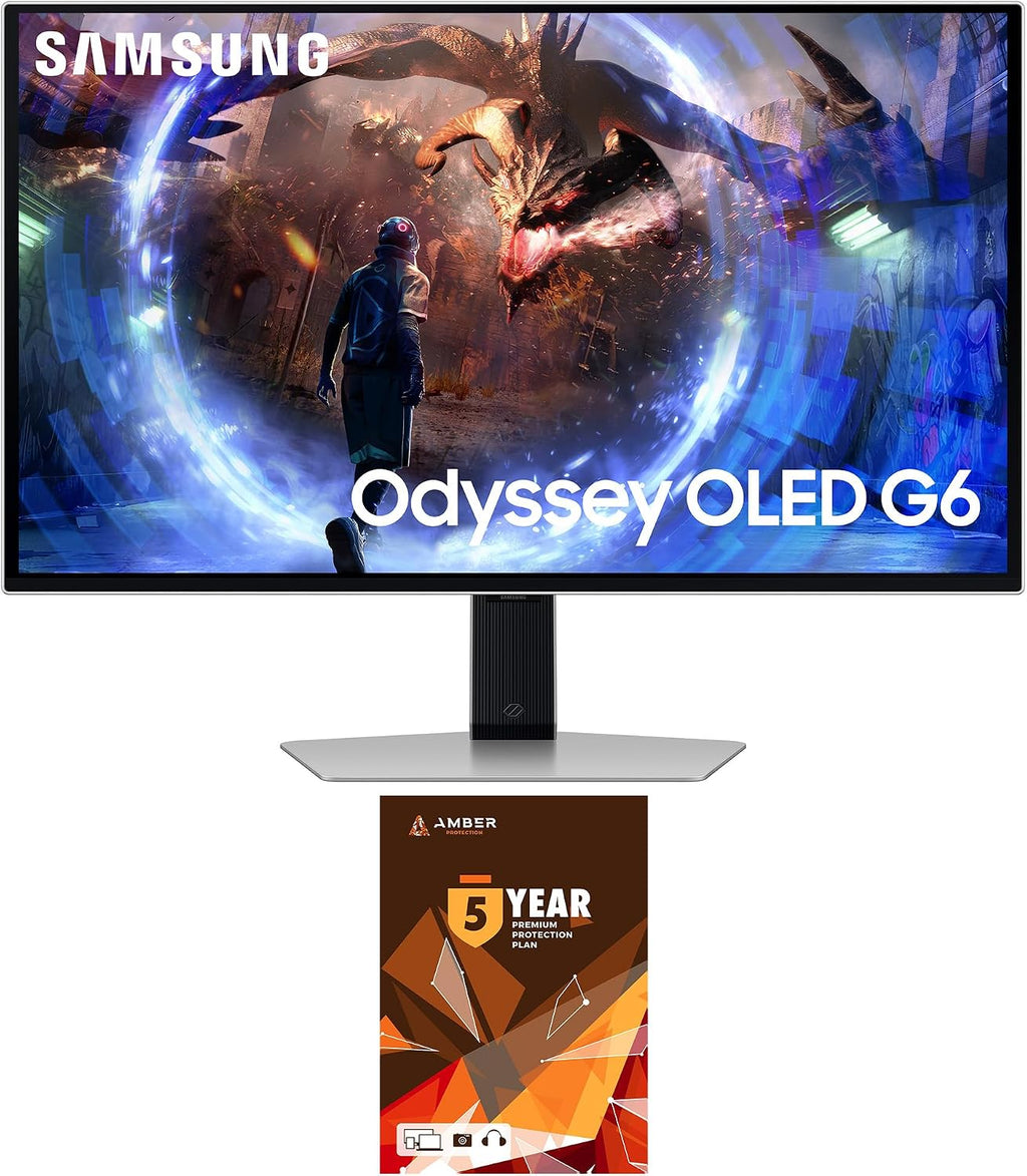 Samsung LS27DG602SNXZA 27 Inch Odyssey OLED QHD 360Hz Gaming Monitor with 5 Year Amber Protection Plan (2024)