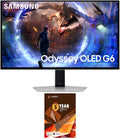 Samsung LS27DG602SNXZA 27 Inch Odyssey OLED QHD 360Hz Gaming Monitor with 5 Year Amber Protection Plan (2024)