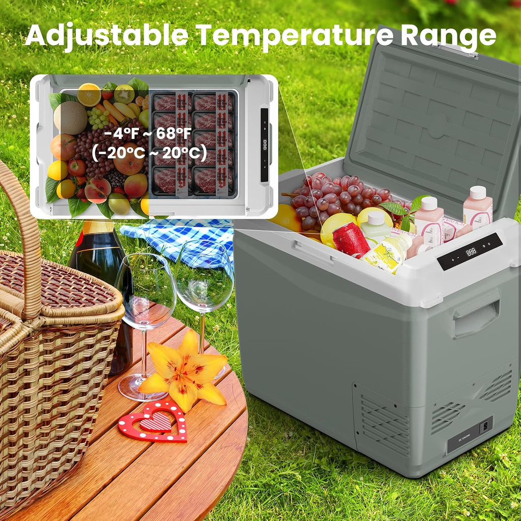 Alpicool GC50 Electric Cooler for Car Refrigerator 12 Volt Car Camping Fridge 48 Quart Portable Freezer for Truck SUV RV Van Camper, Boat Travel,-4~68°F