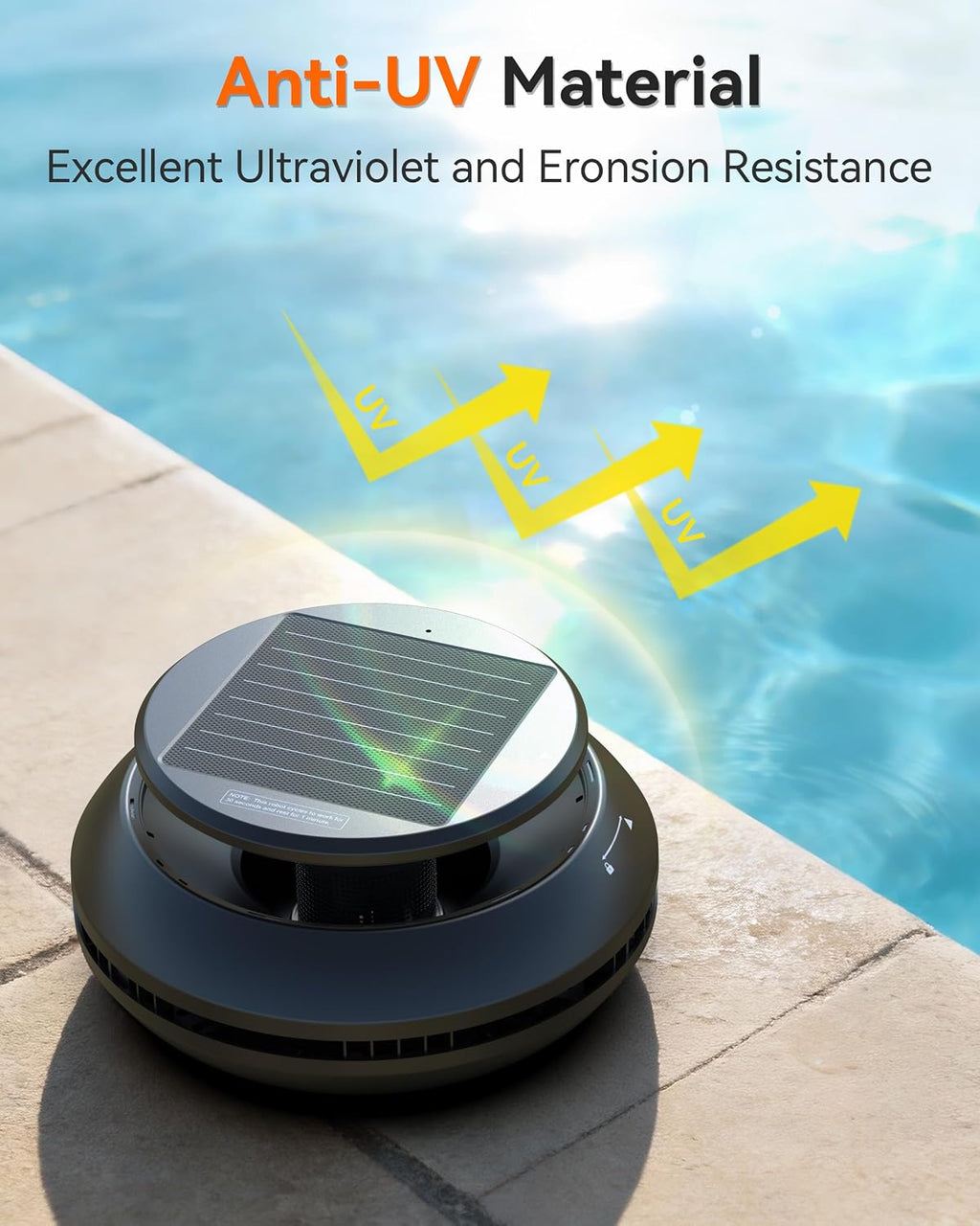 Y60 Cordless Solar Pool Skimmer - 2026 Automatic Robotic Pool Surface Cleaner with 360° All-Around Intake, Dual Charging, 12H Deep Cleaning for In-Ground & Above Ground Pools (Sepia)