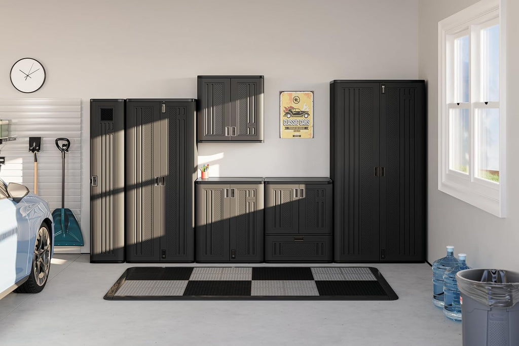 Suncast Mega Tall Storage Cabinet, Black