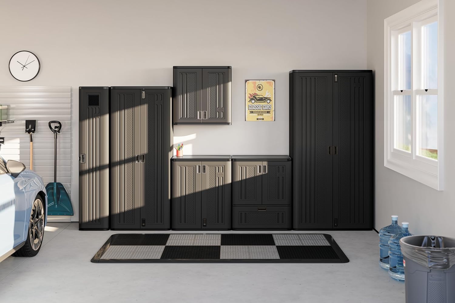 Suncast Mega Tall Storage Cabinet, Black