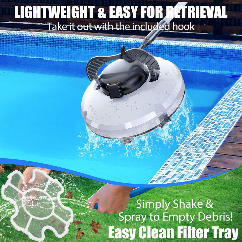 2026 Cordless Robotic Pool Cleaner, Pool Vacuum for Above Ground Pool with 120 Mins Runtime, Auto-Parking Robot Pool Cleaner for Inground Flat Pools Up to 1000 sq.ft