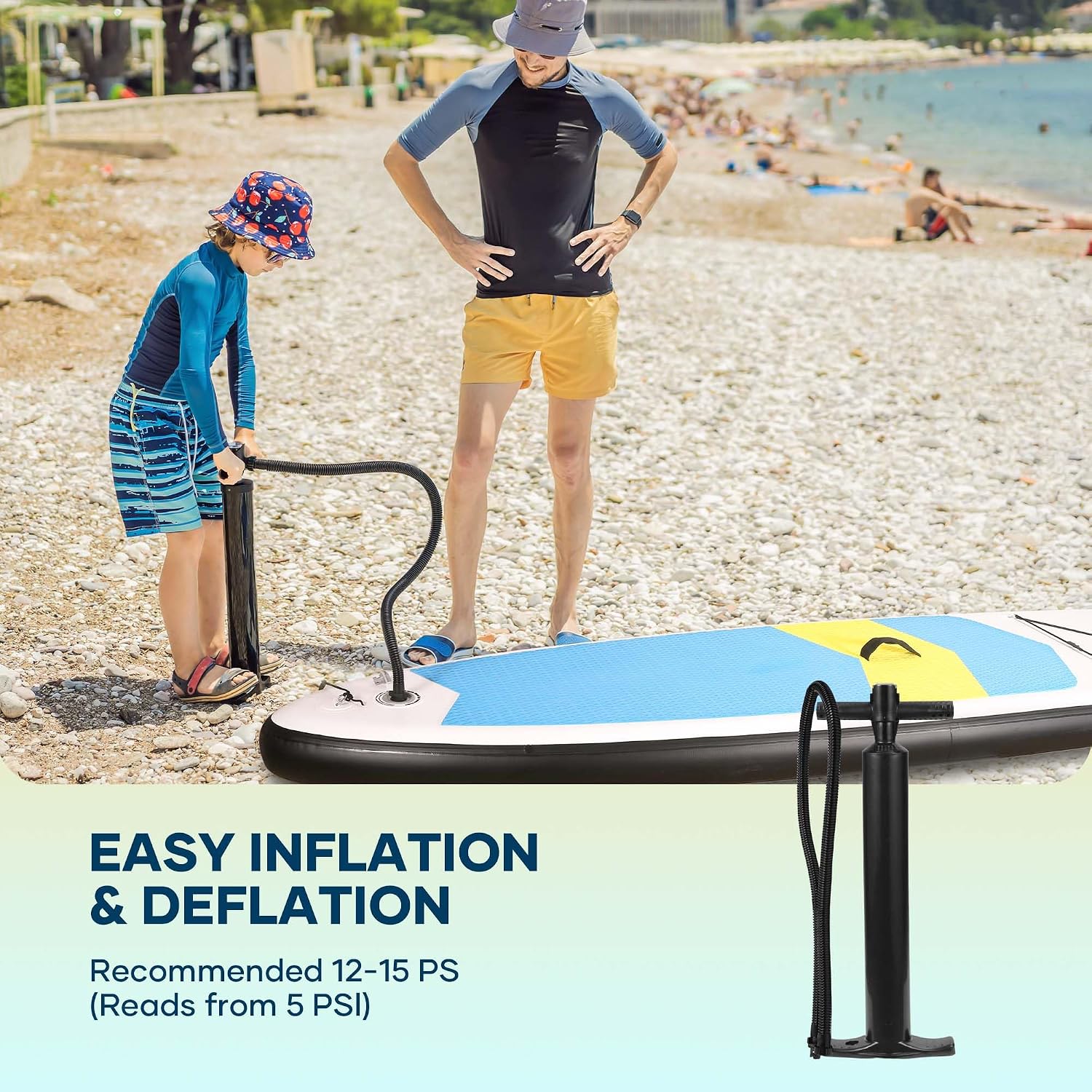 BODIOO Inflatable Paddle Board Stand Up Paddle Board SUP Board with 120'x30'x6' for Youth & Adults Summer