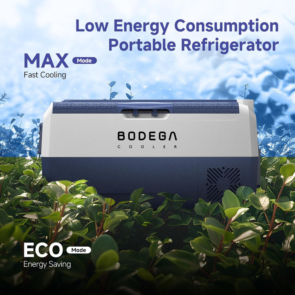 BODEGACOOLER 12 Volt Car Refrigerator,64 Quart Portable Car Freezer Fridge Bluetooth Control,(60L) -4℉-68℉ Electric Cooler 12/24V DC and 100-240V AC for Travel,Camping,RV,Boat Road Trip Tailgating