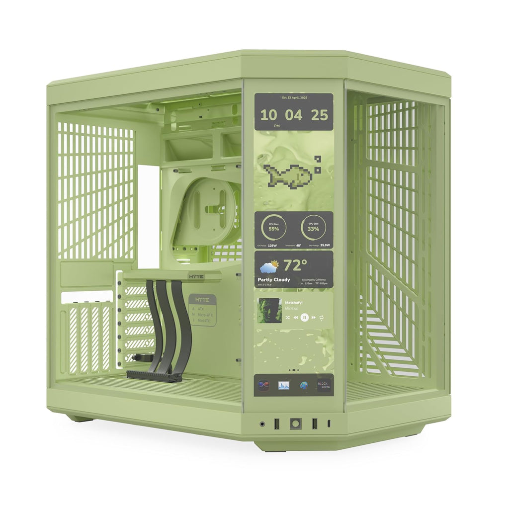 Hyte Y70 Touch Infinite Display Upgrade Screen Kit for PC Case - 14.9' IPS Display - 2.5K Resolution - 60Hz - 10-Point Touch - Matcha Milk (Green)