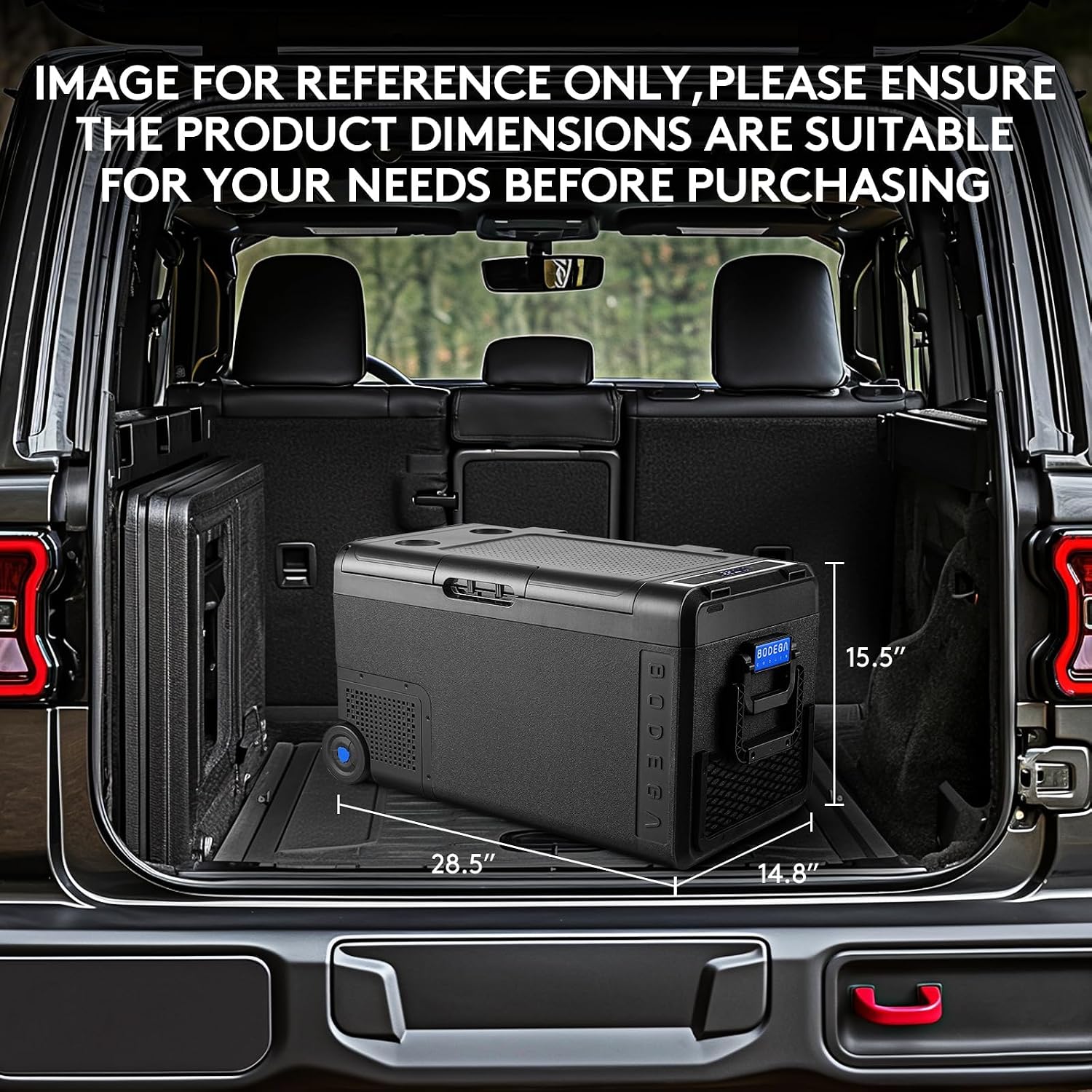 BODEGACOOLER 12 Volt Car Refrigerator, Portable Freezer WIFI APP Control, 40Quart (38L) Car Fridge -4℉-68℉, Electric Cooler 12/24V DC 100-240V AC for Outdoor, Truck, RV, Vehicles, Camping, Travel