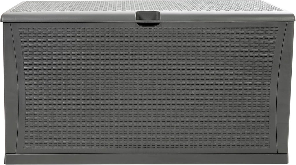 Flash Furniture 120 Gallon Plastic Deck Box - All-Weather Patio Storage and Organization for Throw Pillows, Pool Toys or Garden Tools