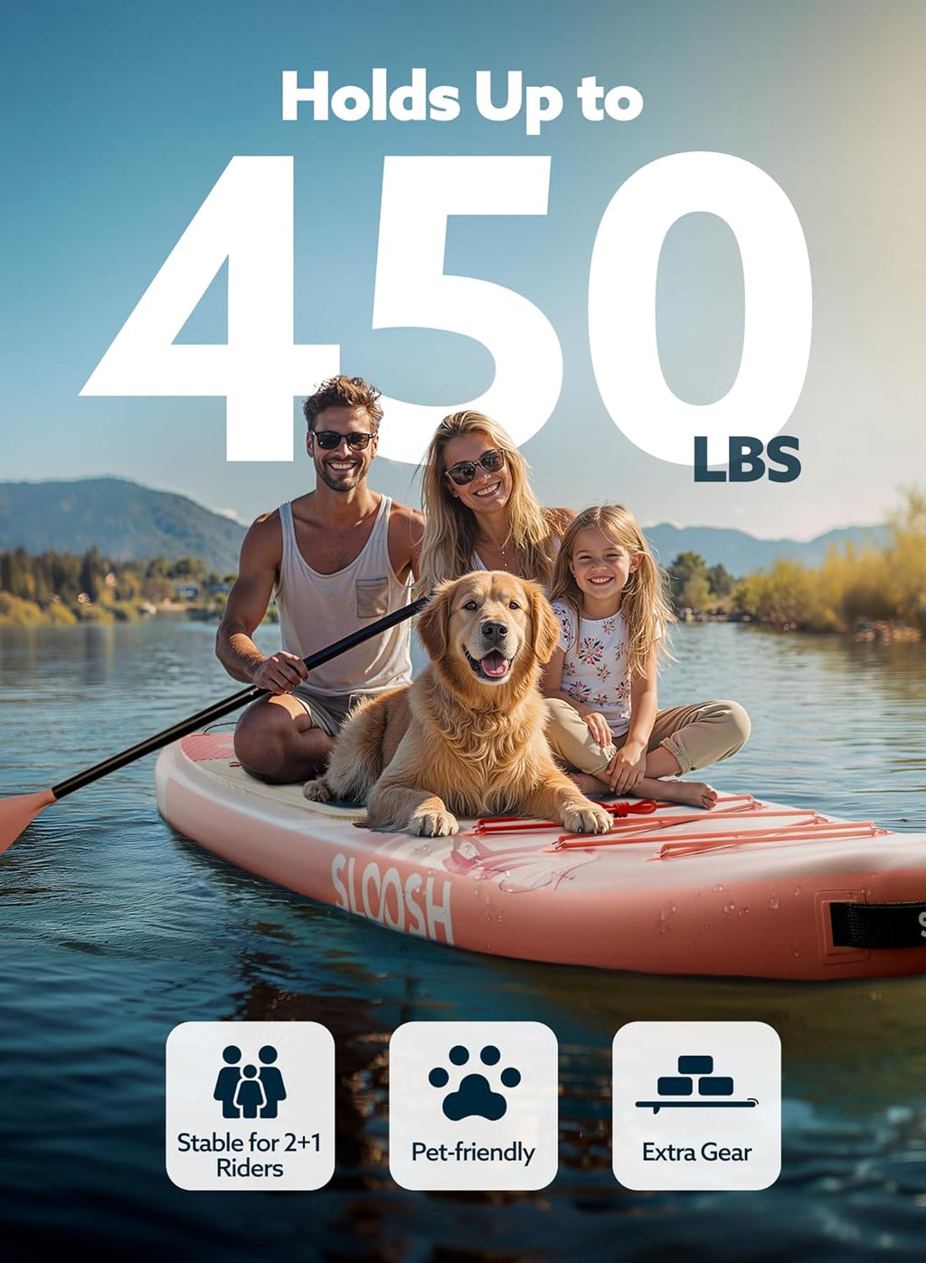 SLOOSH Inflatable SUP & Electric Pump Bundle – 10'6' Paddle Board with Premium Accessories, Non-Slip EVA Deck, 20 PSI Dual-Stage Pump for Fast Inflation, Perfect for Youth & Adults of All Skill Levels