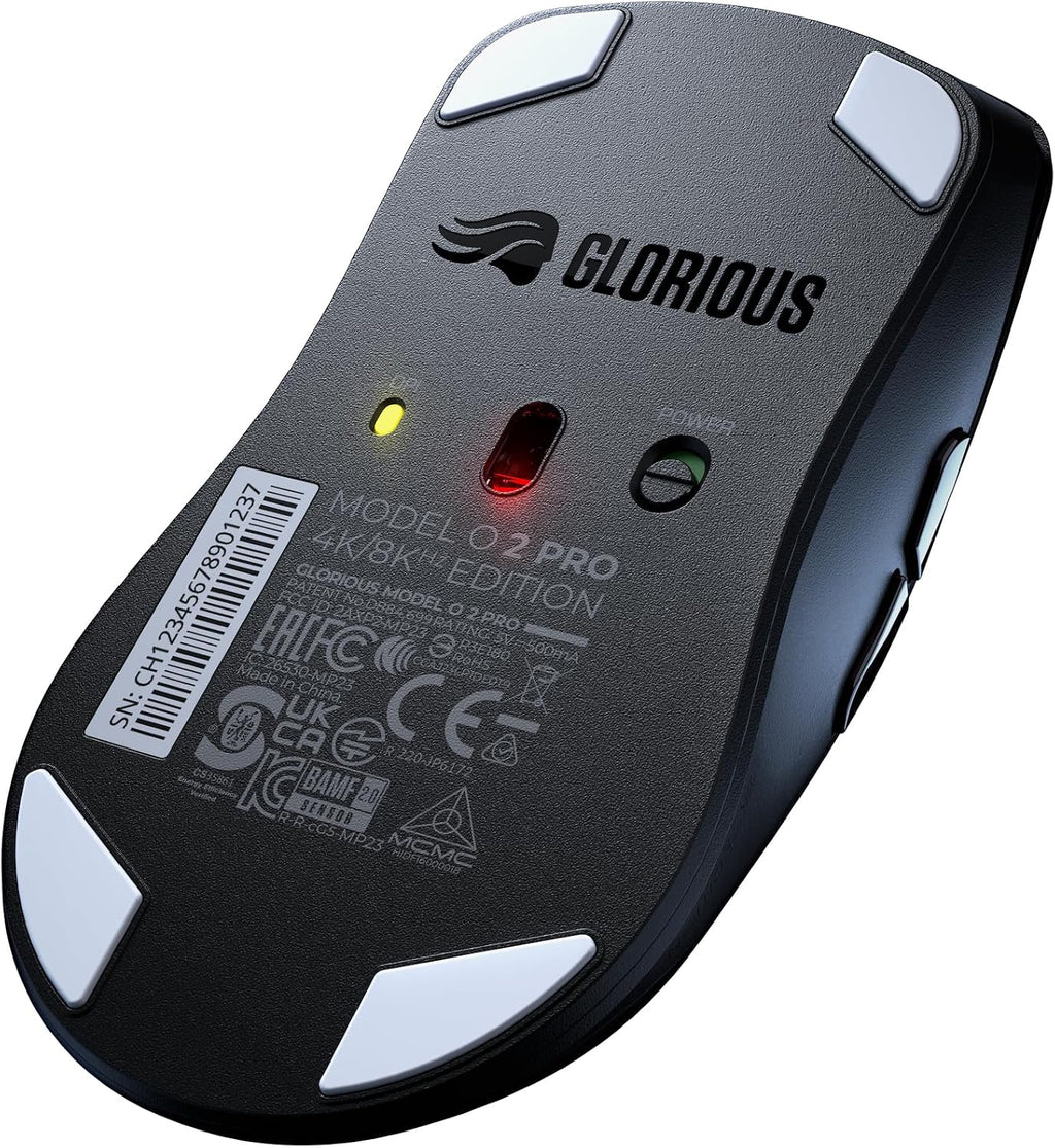 Glorious Gaming Model O 2 PRO 4K/8K Wireless Gaming Mouse - 2.4GHz Wireless 1ms delay, 4K/8K Polling, 100M clicks, 59g Ultralight, Long Battery Life, 26K DPI BAMF 2.0 Sensor, 6 Buttons