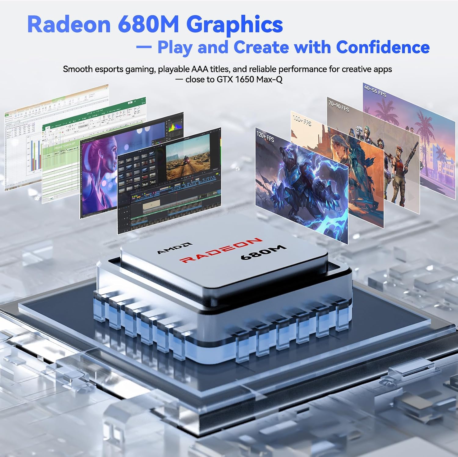 NIMO Gaming Laptop, 17.3' FHD Display, AMD Ryzen 7 7735HS (8C/16T, Up to 4.75GHz) Computer, 32GB DDR5 1TB NVMe SSD, Radeon 680M Graphics, Backlit Keyboard, Fingerprint Unlock, PD 100W Type-C