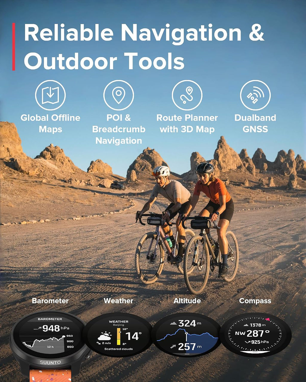 SUUNTO Race S GPS Sports Watch, 1.32' AMOLED Touchscreen w/Crown, 13 Days Battery Life, Training & Sleep Health Tracking, Dual-GNSS, 32GB Global Offline Maps, Lightweight for Running, Power Orange
