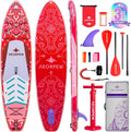 34'' Wide Inflatable Paddle Board for Women with Premium Paddle Boards Accessories, Adj SUP Paddle, 100L Backpack, Suitable for Versatile SUP Boards of All Skills Levels