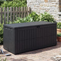 UDPATIO 220 Gallon Deck Box, Outdoor Storage Box Lockable Waterproof Indoor Outdoor Storage Container for Patio Cushions, Garden Tools, Package Delivery Boxes for outside
