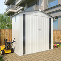 6x3.6FT Storage Shed, Outdoor Galvanized Steel Garden Shed with Lockable Door & Window, Waterproof Metal Tool Storage for Garden, Backyard, Patio, Lawn