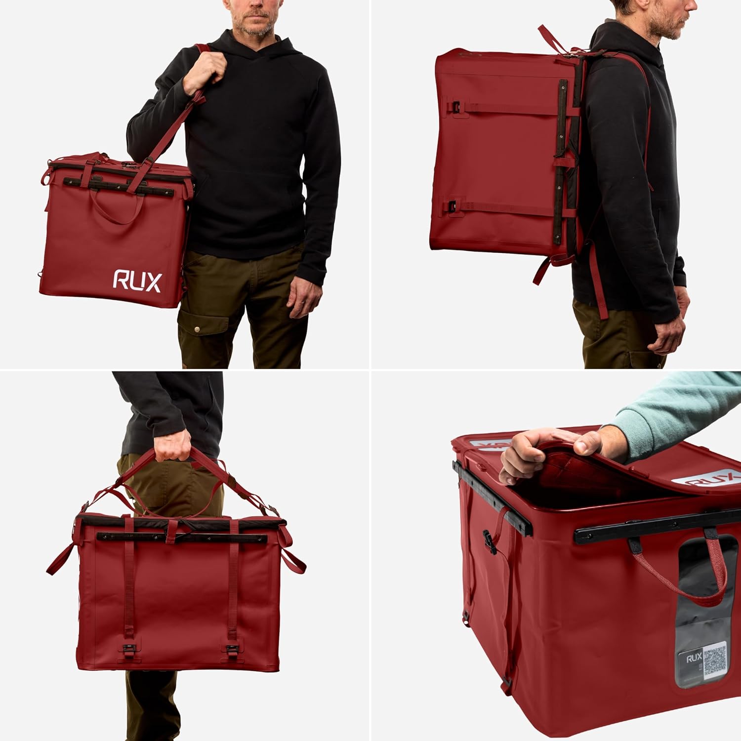 RUX 70L Collapsible Gear Box (Mars Red) - Modular Adventure Storage Solution For Camping Storage, Overlanding, Off-road And Van Life - Weatherproof, Durable and Multifunctional