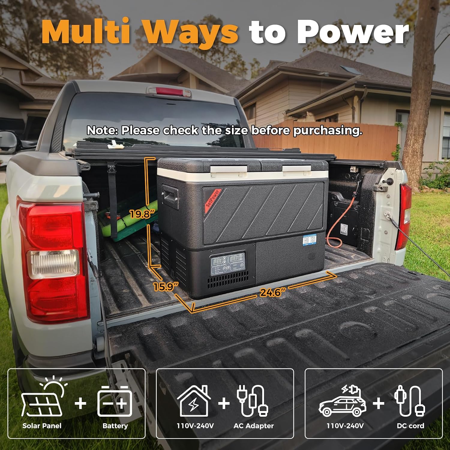 Setpower 12v Refrigerator with APP Control, 48QT Dual Zone 12V Fridge Freezer,Electric Coolers for vehicles ac/dc,Car Refrigerator 12v Portable Fridge for Car,SUV,Truck,RV,Camp,Travel,Road Trip,DT45