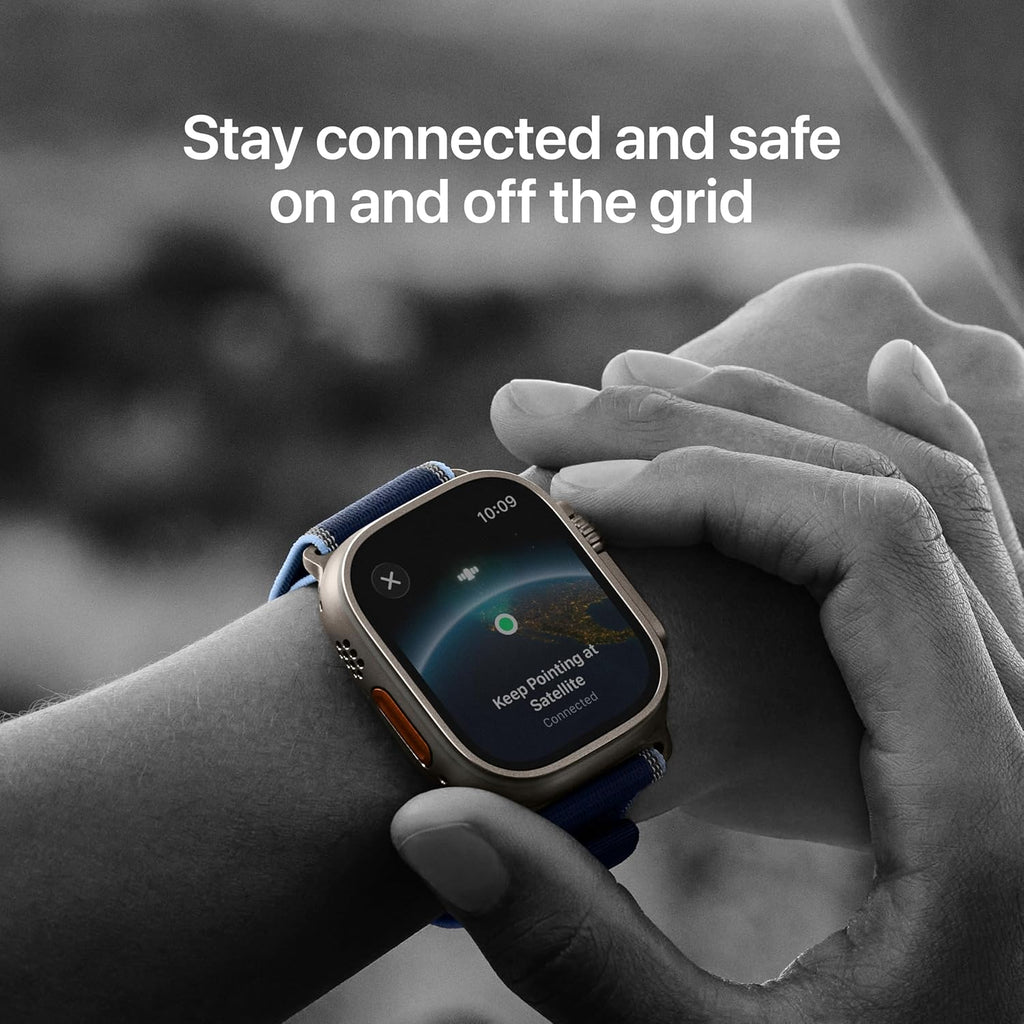 Apple Watch Ultra 3 [GPS + Cellular 49mm] Running & Multisport Smartwatch w/Rugged Titanium Case w/Black Alpine Loop - S. Satellite Communications, Advanced Health & Fitness Tracking