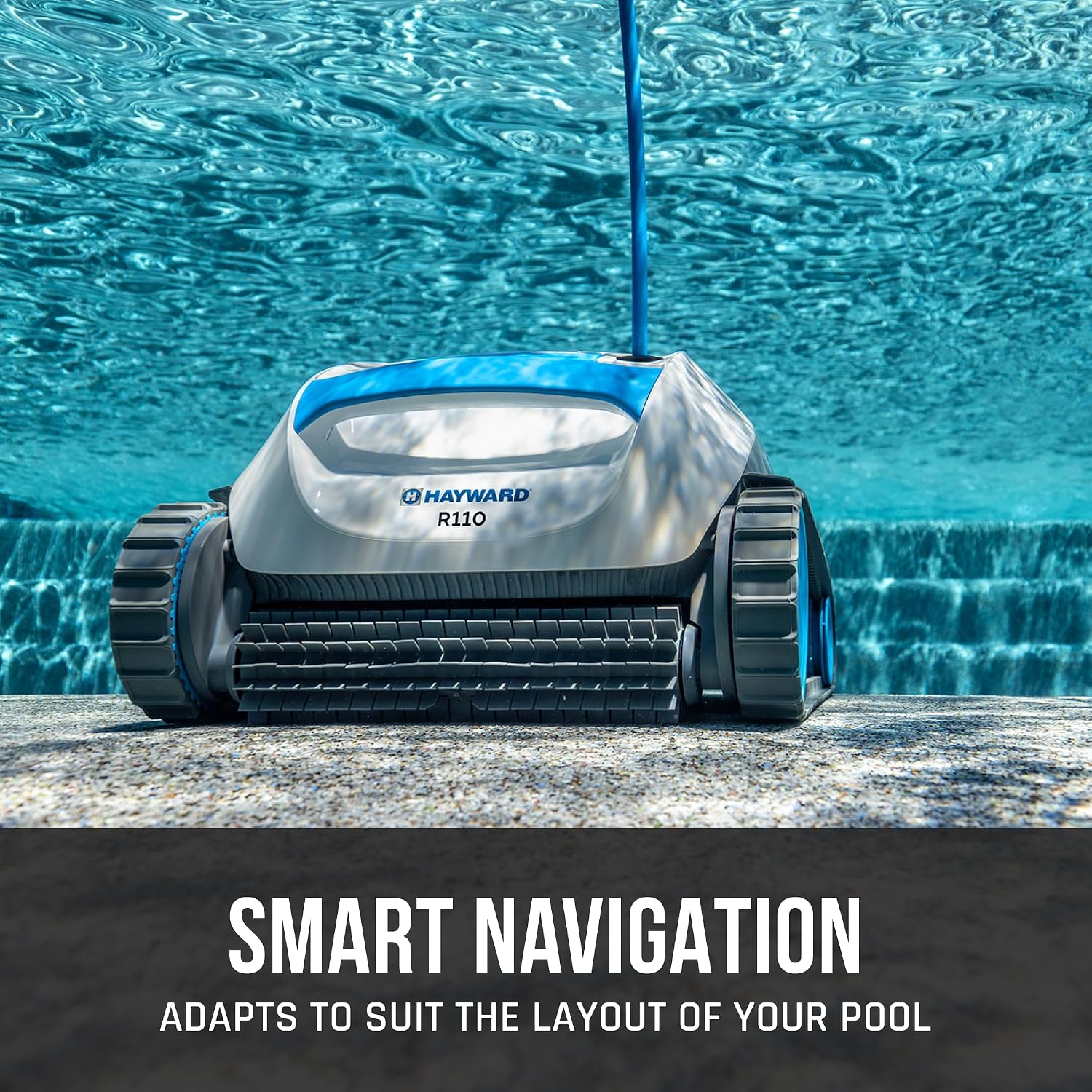 Hayward The Pool Cleaner R110 Robotic Cleaner (2024 New) - Top Loading Easy Clean Basket, Smart Navigation, Programmable Timer, Fine/Ultra Fine Filters for In-Ground and Above Ground Pools up to 33ft