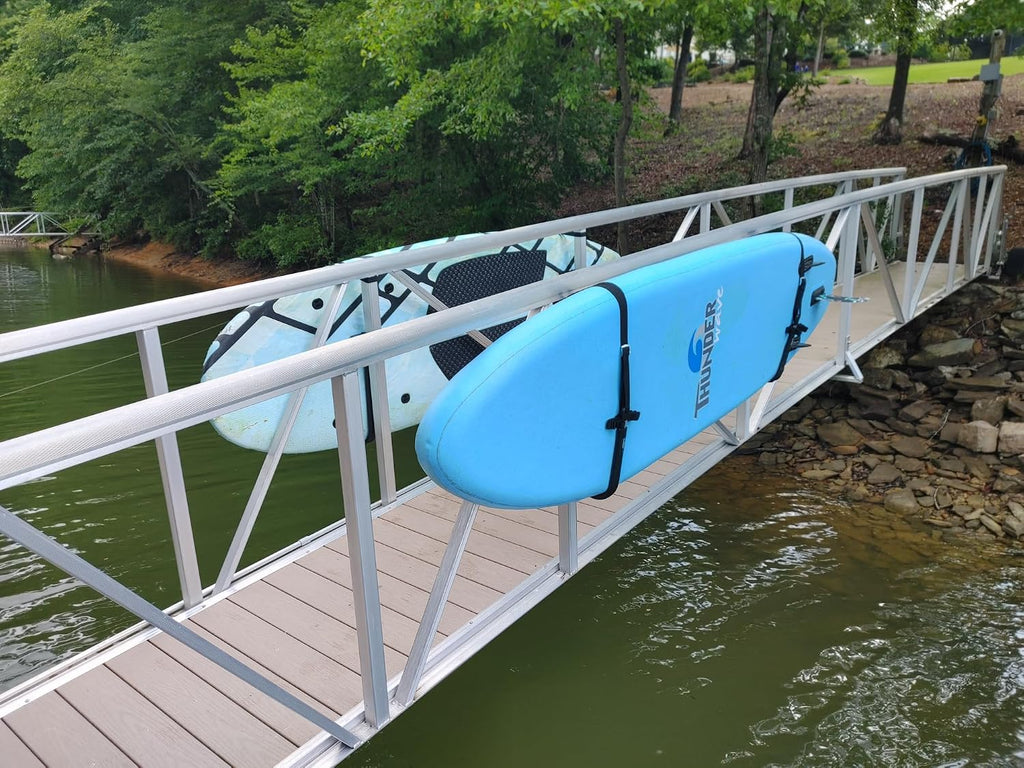 Stand Up Paddle Board Dock Storage - Keep Your Dock Organized & Clean - No Drill Easy Install - UV-Resistant - Heavy Duty SUP Rack - Made in USA