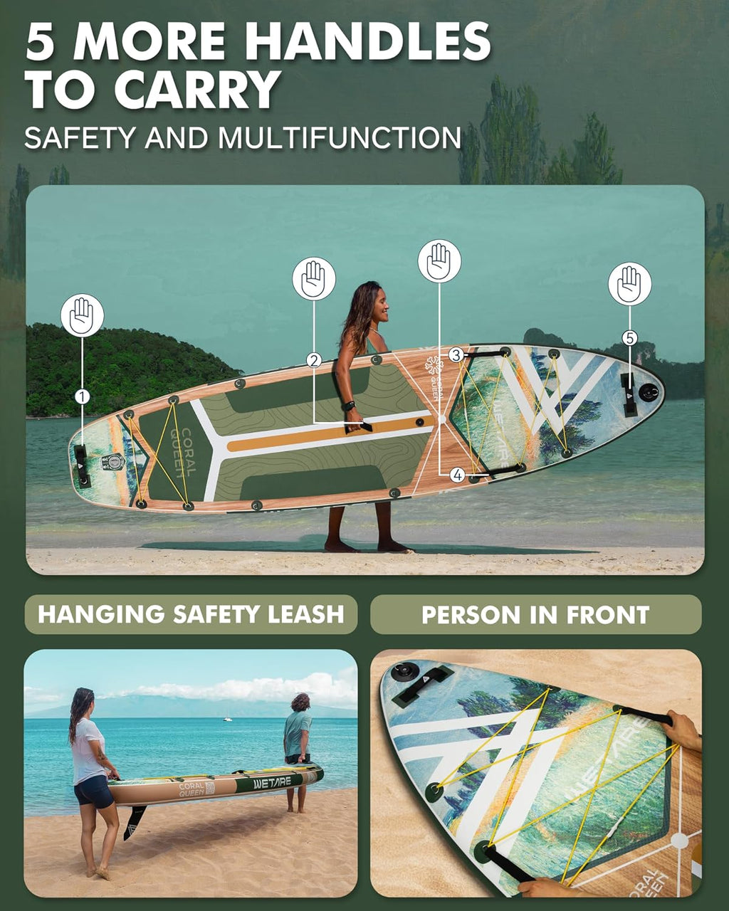 11'6'x35' Inflatable Paddle Board, 450lbs Extra Wide Stand Up Sup Board for Adults, Blow Up Paddleboard Kayak Non-Slip Stable Deck Boat for Yoga Fishing Surf