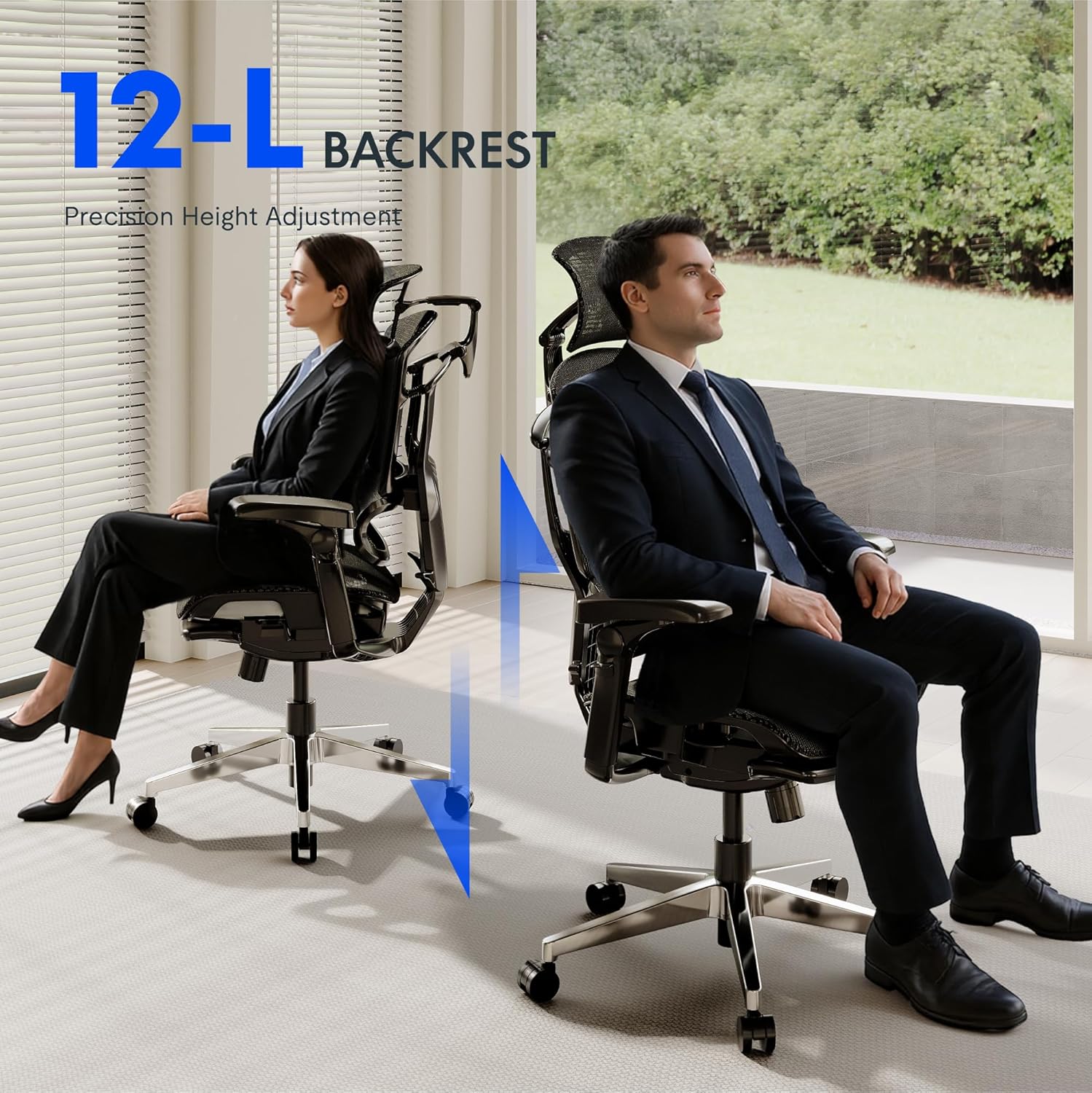 FLEXISPOT ErgoX-PRO Ergonomic Office Chair Black – AeroWeave 5.0 Mesh Seat, 5D Lumbar, 7D Armrests, 4D Headrest, 551LBS Capacity – Office, Gaming, Home