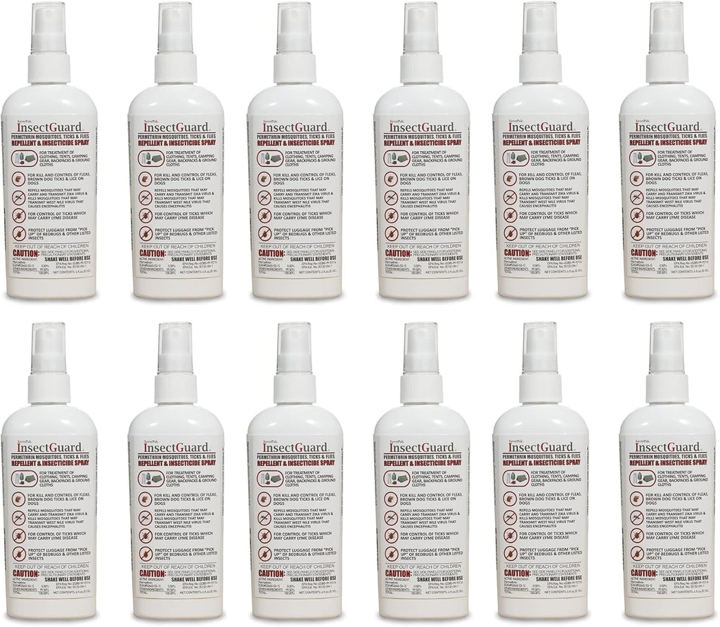 $averPak InsectGuard Permethrin Mosquitoes, Ticks and Flies Repellent & Insecticide Pump Spray (6oz) 12 Pack - Case Pack