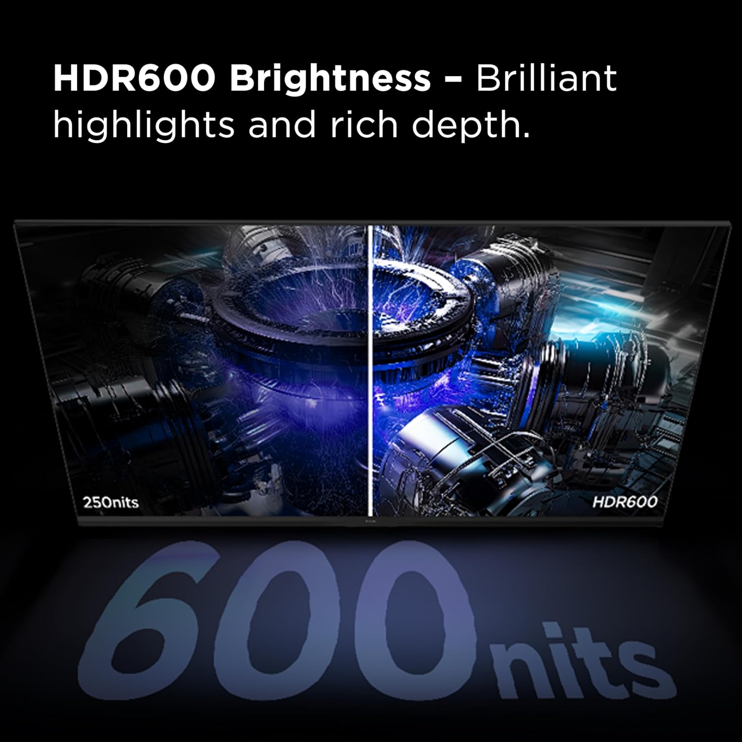 TCL 27' G64 Series QHD HDR QD-Mini LED Gaming Monitor (27G64, 2025 Model) Halo Control System, 180Hz Refresh Rate, LD180 Precise Dimming Series, HDR600 Brightness, 1ms, AMD FreeSync, NVIDIA G-SYNC