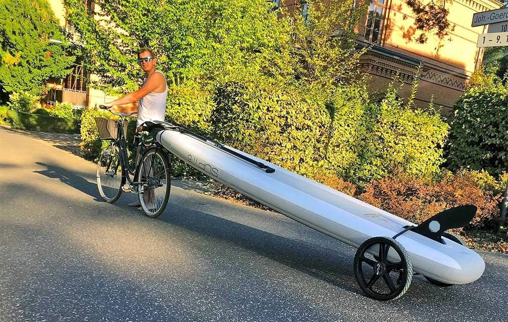 SUP Wheels Evolution X | Extra Wide Carrier| Inflatable Board Carrier and Bike Trailer