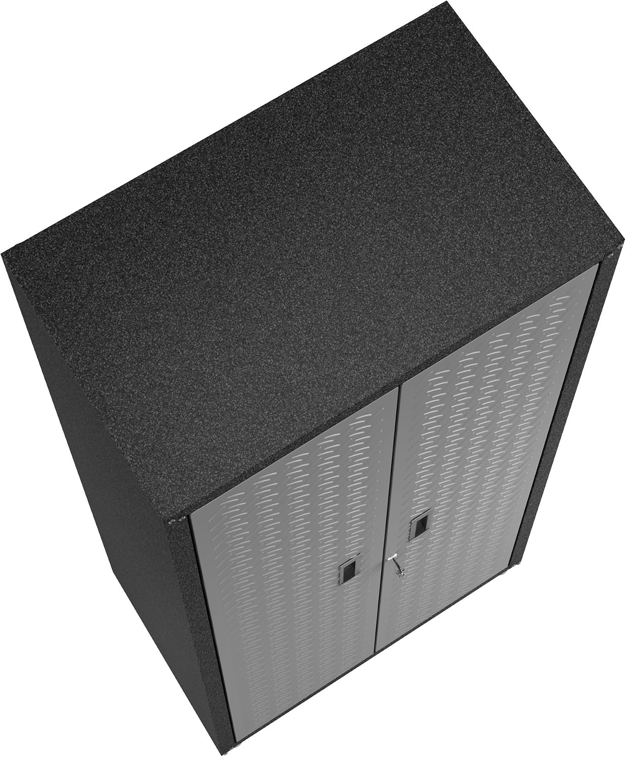 Manhattan Comfort Fortress Collection Modern Designed Durable Tall Storage Standing Garage Cabinet Great For Tools and Supplies, Stainless Steel