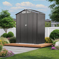 YOPTO 5X3 FT Metal Outdoor Storage Shed,Waterproof Backyard House Buildings with Pitched Roof and Lockable Door,Tool Sheds w/Vents,for Garden Garbage Enclosure,Gray