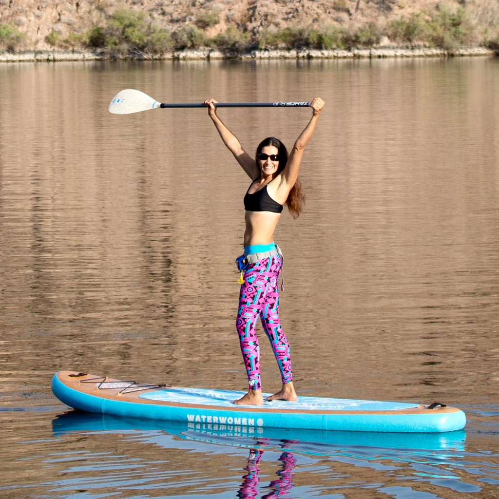 Women's Paddle Board 10'6 Inflatable Stand UP Paddle Board & Accessory Package Including Adjustable SUP Paddle, Stylish Backpack, Ankle Leash & Pump. Super Stable, Great for All Skill Levels