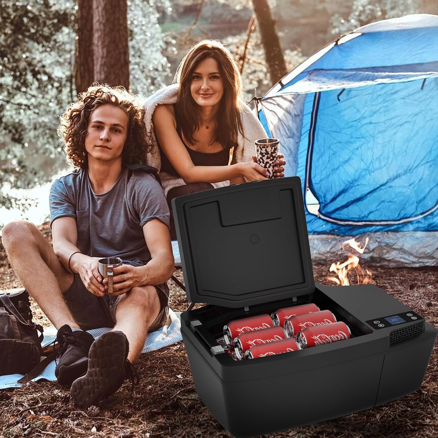 CHERY INDUSTRIAL.COM Car Refrigerator 12 Volt Tesla Fridge Model 3 Portable Car Freezer App Control -4℉-50℉ for Travel Camping Road Trip 22QT(20L)