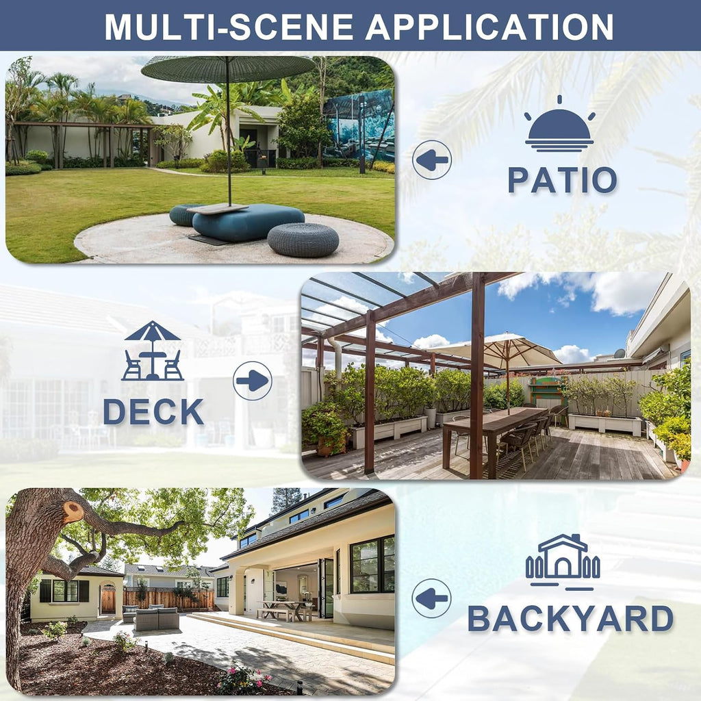 ALAULM 5 Piece Patio Dining Set All-Weather Wicker Outdoor Furniture Set w/Tempered Glass Tabletop, Removable Cushions and Umbrella Hole for Patio, Backyard, Garden, Poolside（Grey）