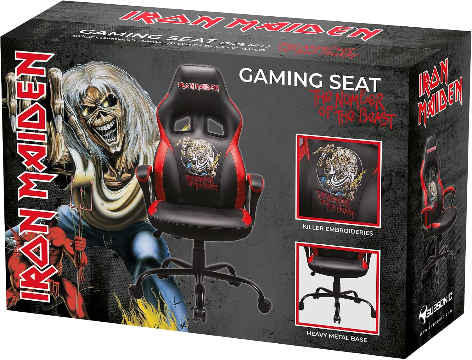 Iron Maiden - The Number of The Beast - Adult Gaming Chair/Office Gamer seat Size L