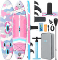 ZLX 11'6'x35' Ultra Wide Inflatable Stand Up Paddle Board | Stable Non-Slip Deck Pad, Unique Fin System, Premium SUP Accessories & Backpack - Upgraded Pump for Adults, All Skill Levels