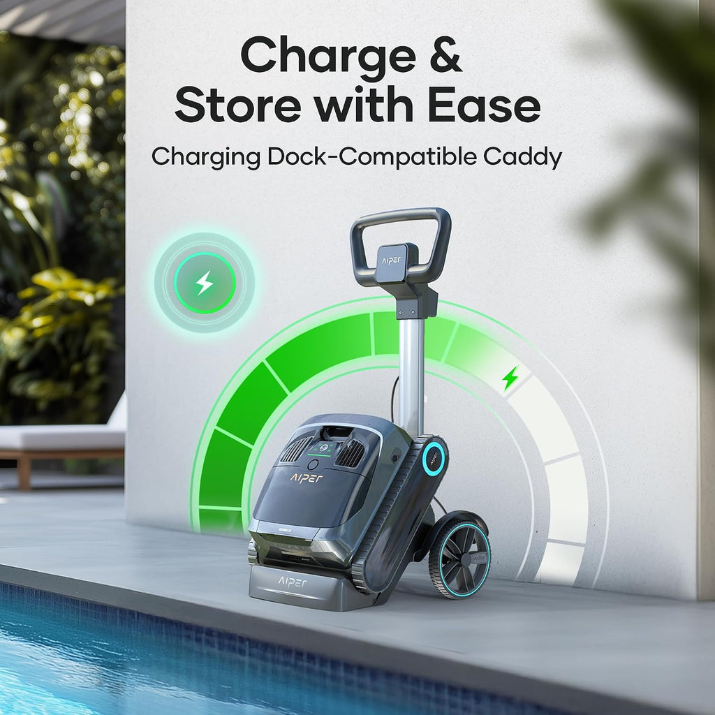 Aiper Caddy for Scuba X1 Pro Max, Scuba X1 Pro and Scuba X1 Robotic Pool Cleaner, Charging Dock-Compatible, Easy Mobility, Charge and Storage
