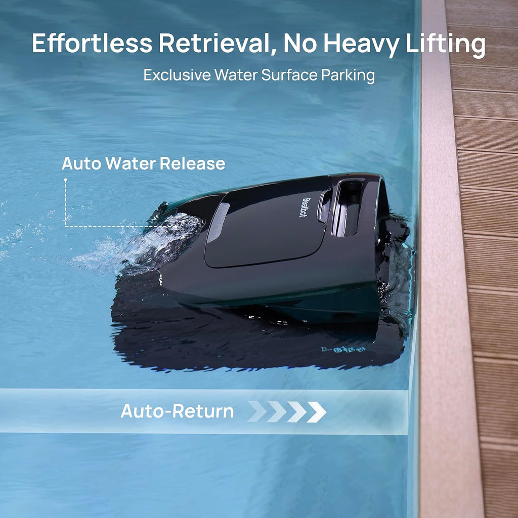 Beatbot AquaSense 2 Pro Pool Vacuum Robot Genuine with All-Weather Protection Cover-Unmatched 5-in-1 Cleaning, Skims Water Surface with Remote Navigation, Surface Parking, Clarifies Water
