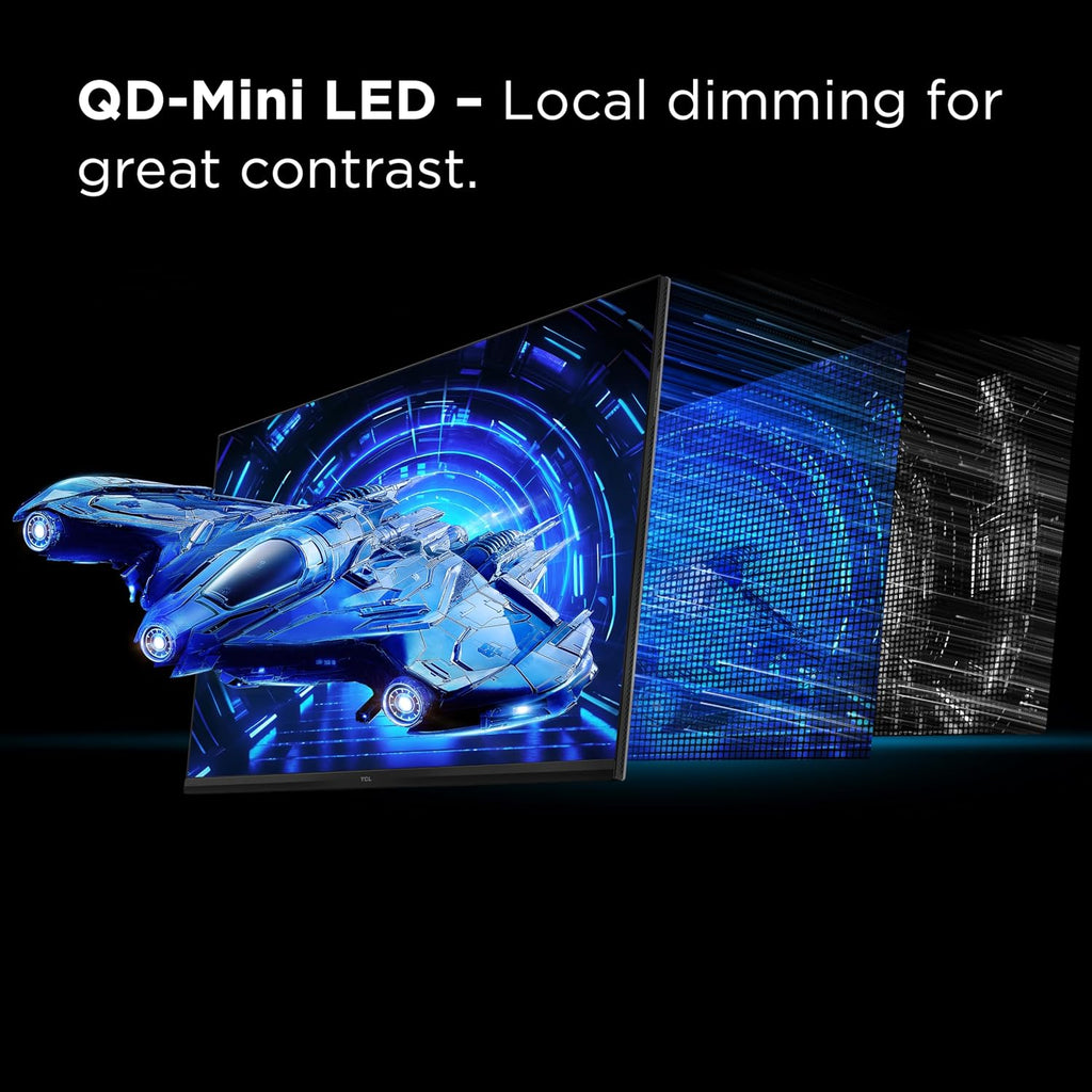 TCL 27' G64 Series QHD HDR QD-Mini LED Gaming Monitor (27G64, 2025 Model) Halo Control System, 180Hz Refresh Rate, LD180 Precise Dimming Series, HDR600 Brightness, 1ms, AMD FreeSync, NVIDIA G-SYNC