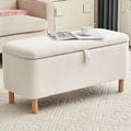 Boucle Storage Ottoman Bench for Bedroom end of Bed, Sherpa Upholstered Shoe Seat Storage Bench for Entryway Bed Foot, Rectangle Cushion Padded Blanket Chest Cute for Living Room, White