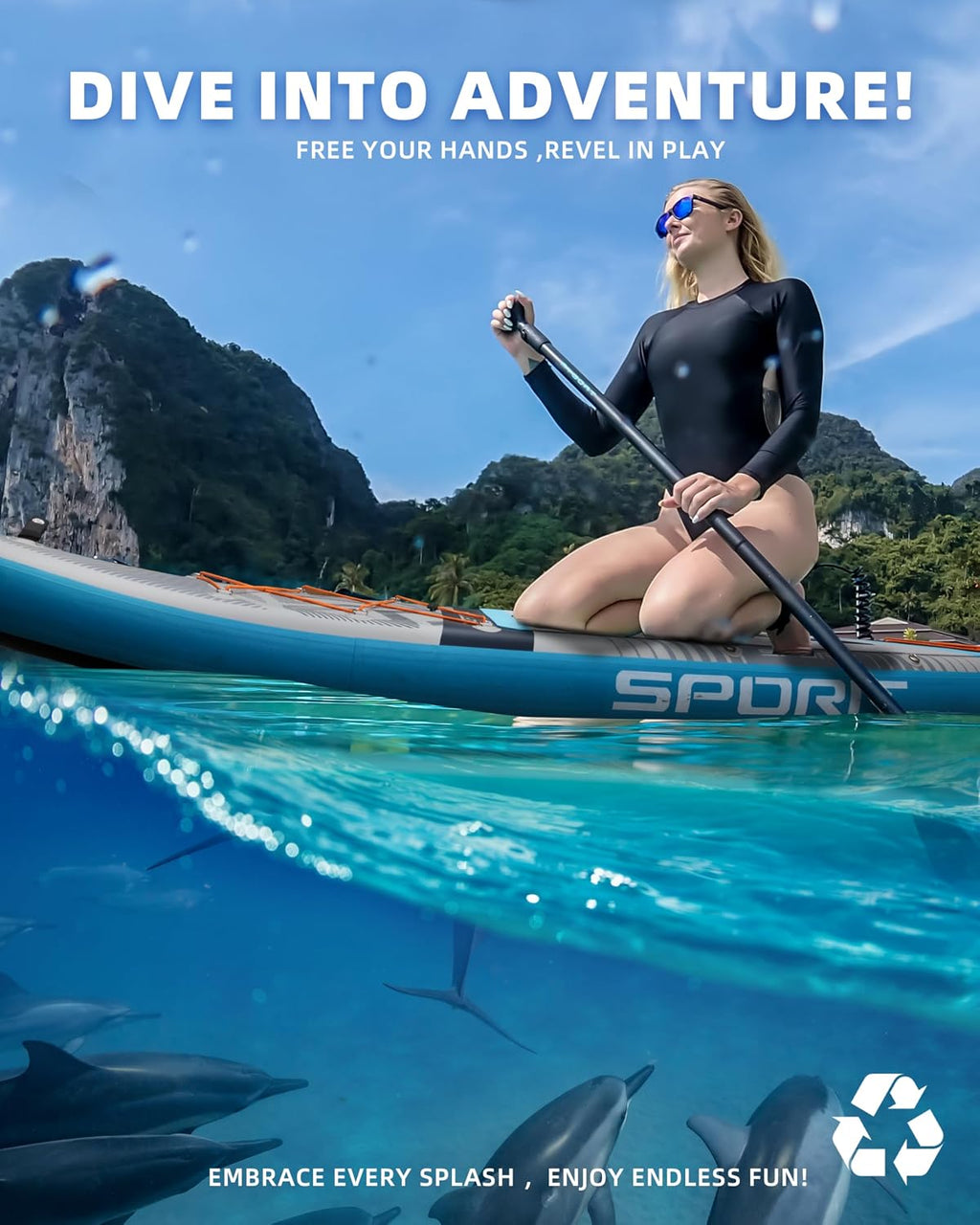 11'6' x 35' Extra Wide Inflatable Paddle Board for Adults, 450 lb Capacity Wide Stable Stand Up Paddle Board, 2–3 Person SUP, Heavy Duty 22 PSI, US Fin, Kayak D Rings, Large Stable Paddleboard